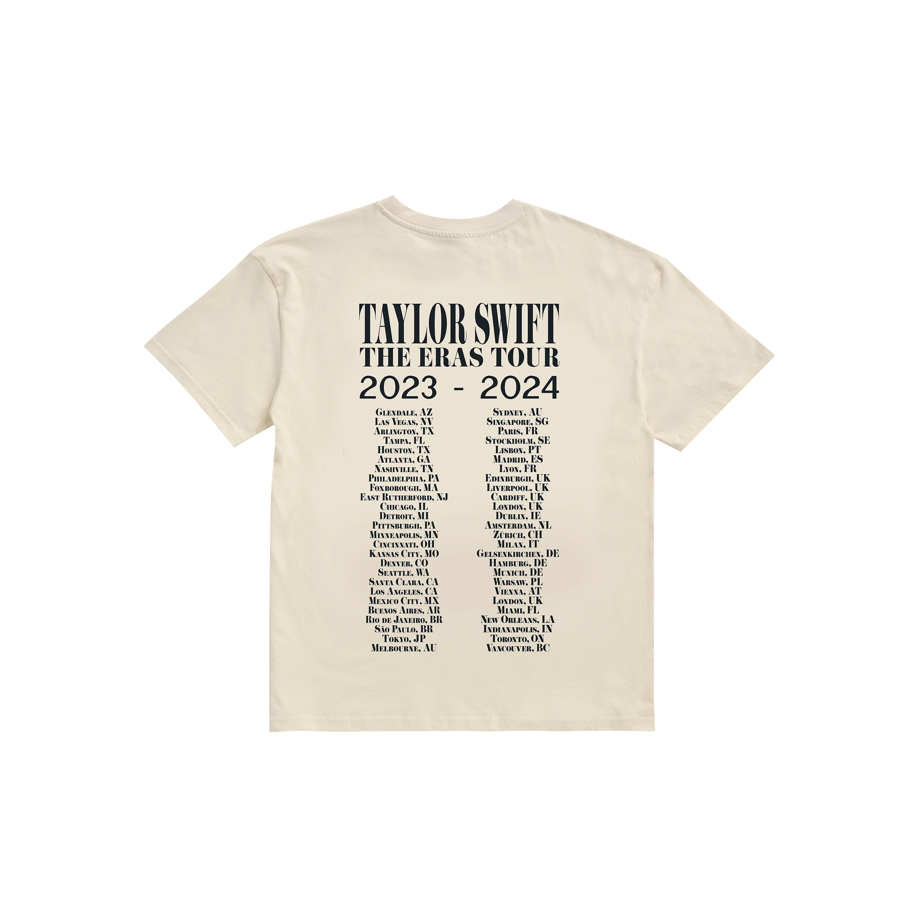Taylor Swift The Eras Tour II Beige T-Shirt - Image 2